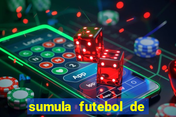 sumula futebol de campo word